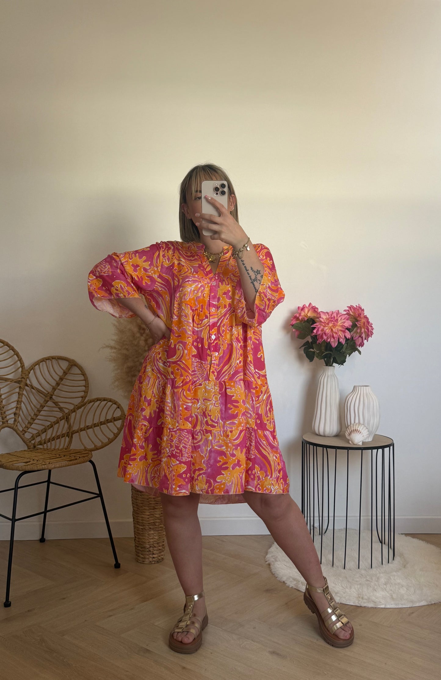 Robe courte imprimée