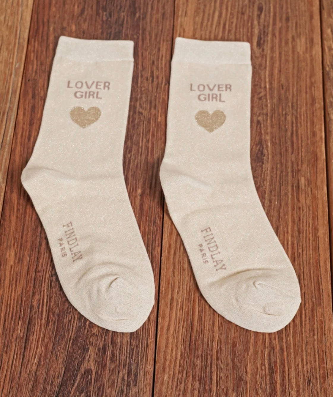 Chaussettes à paillettes "Lover Girl"