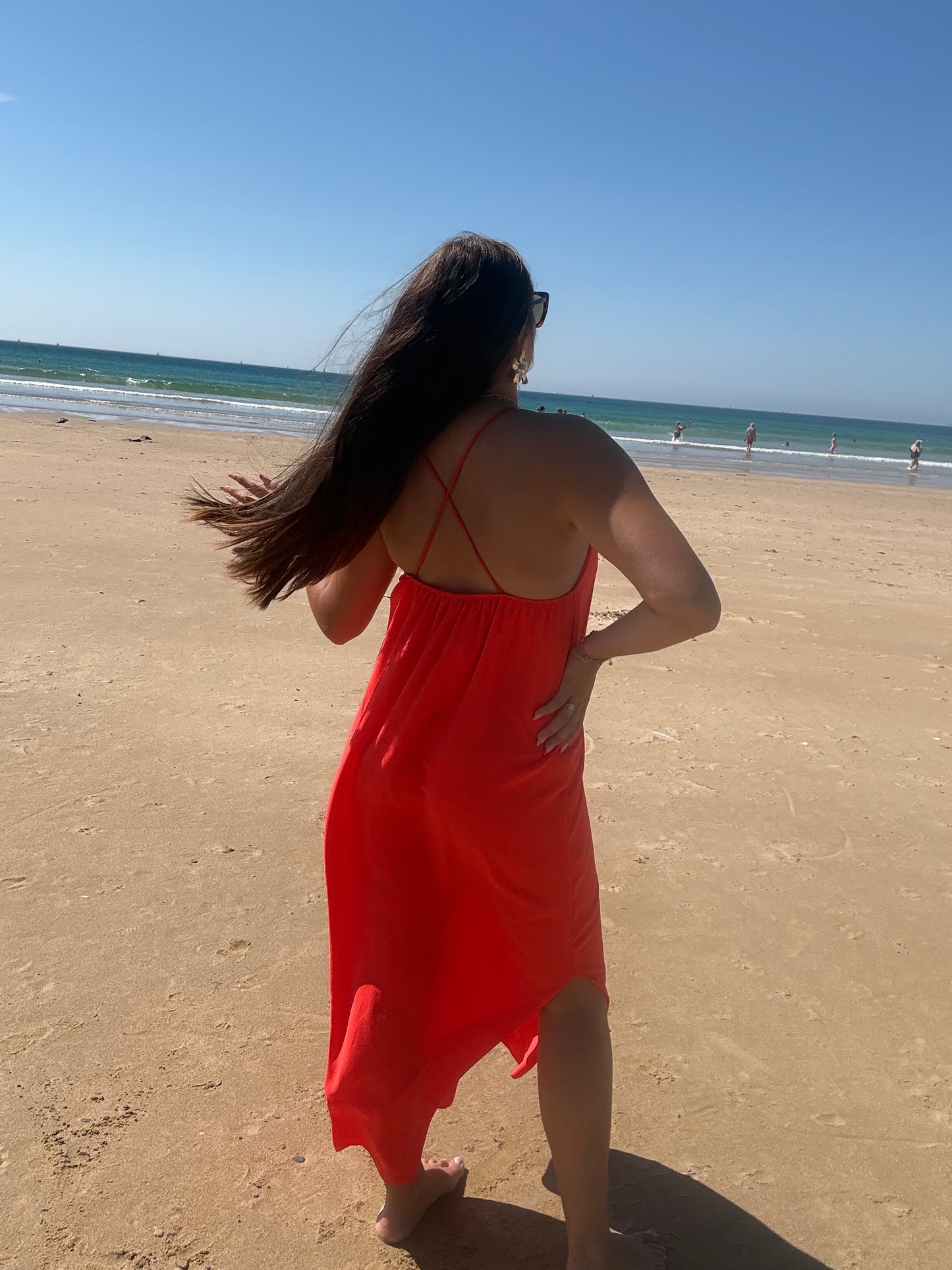 Robe longue fluide croisé
