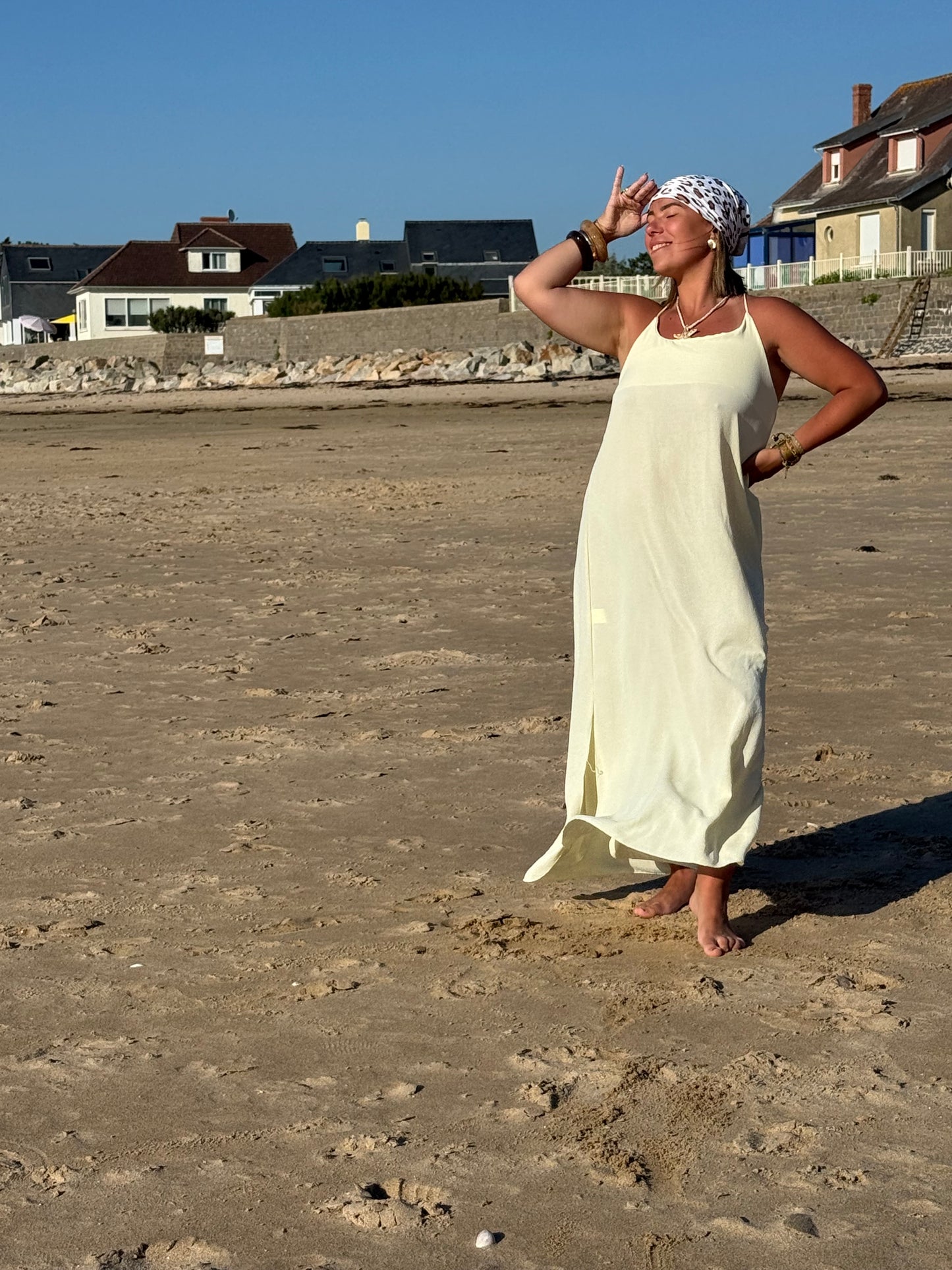 Robe longue fluide croisé