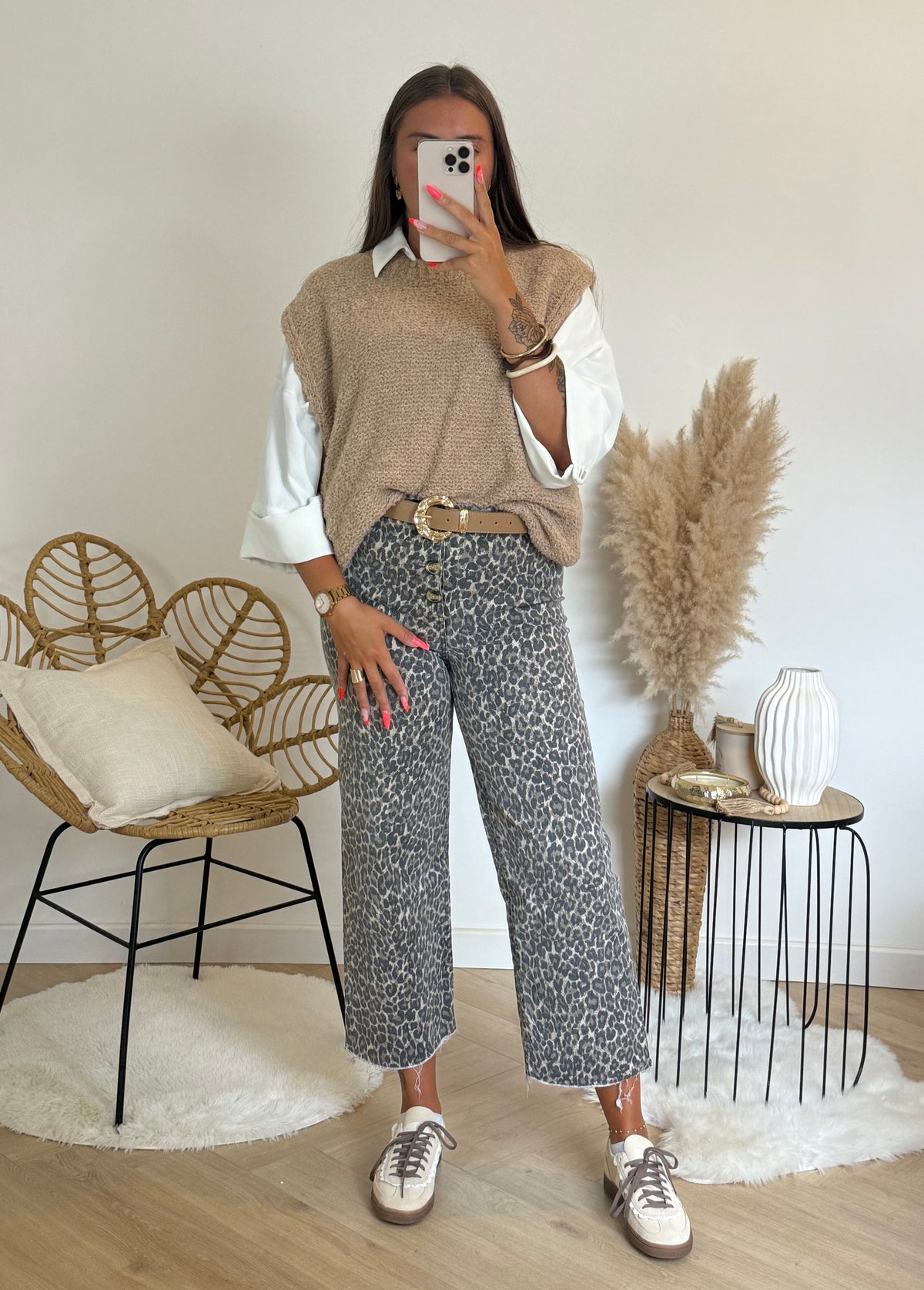 Pull sans manches en laine