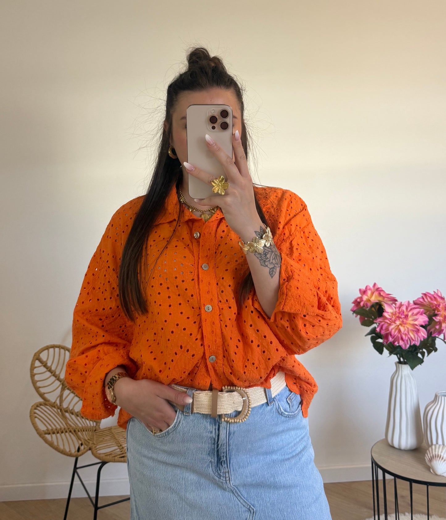 Chemise broderie anglaise