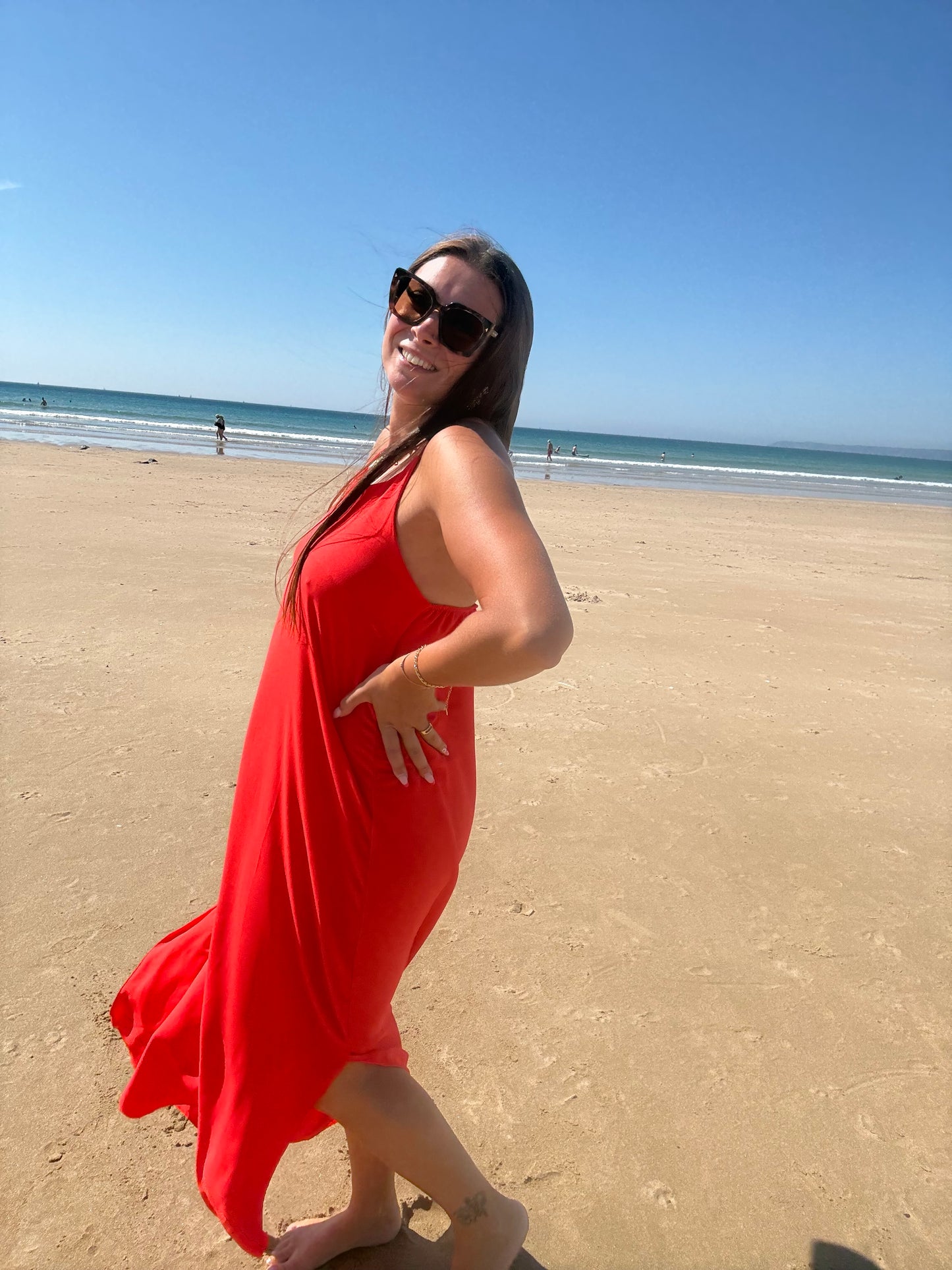 Robe longue fluide croisé