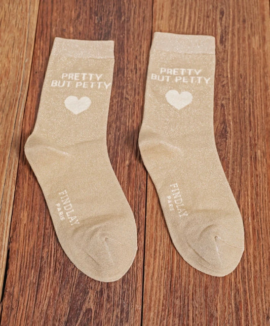 Chaussettes à paillettes "Pretty but Petty"