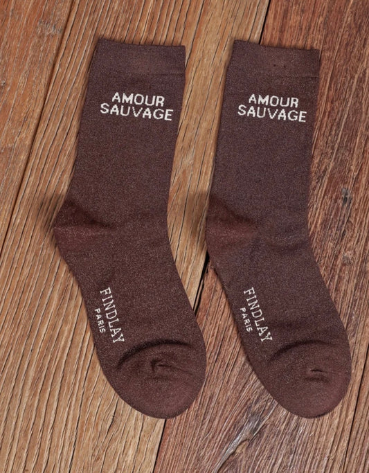 Chaussettes à paillettes "Amour sauvage"
