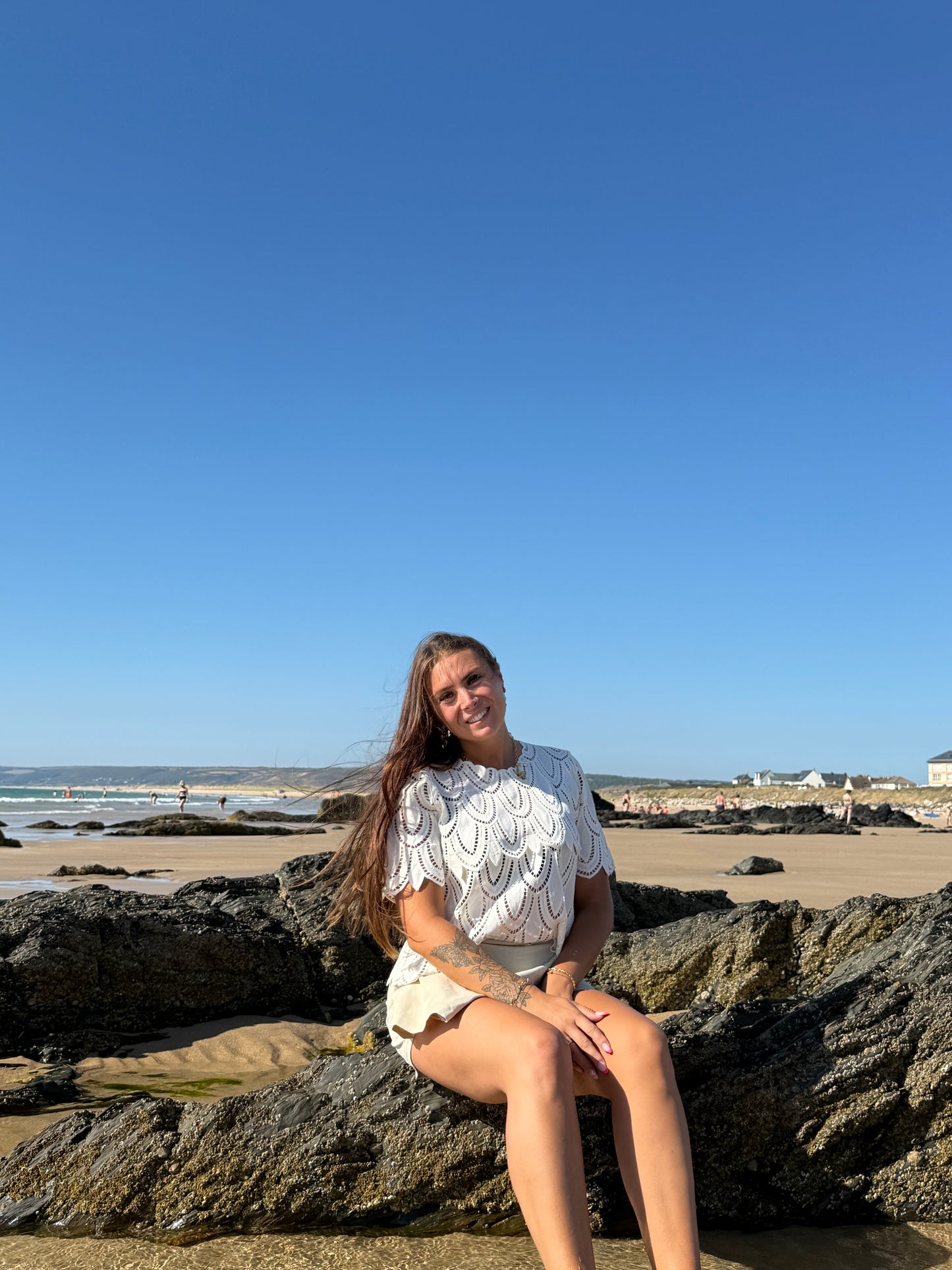 Jupe-short portefeuille à noué