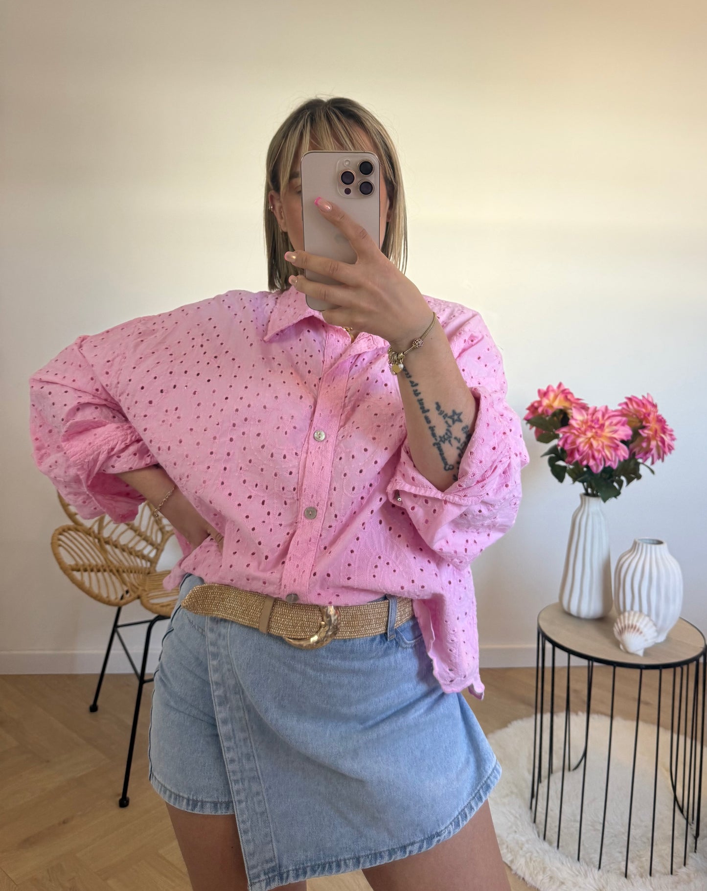 Chemise broderie anglaise