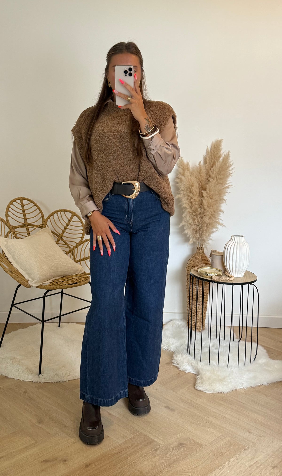 Pull sans manches en laine