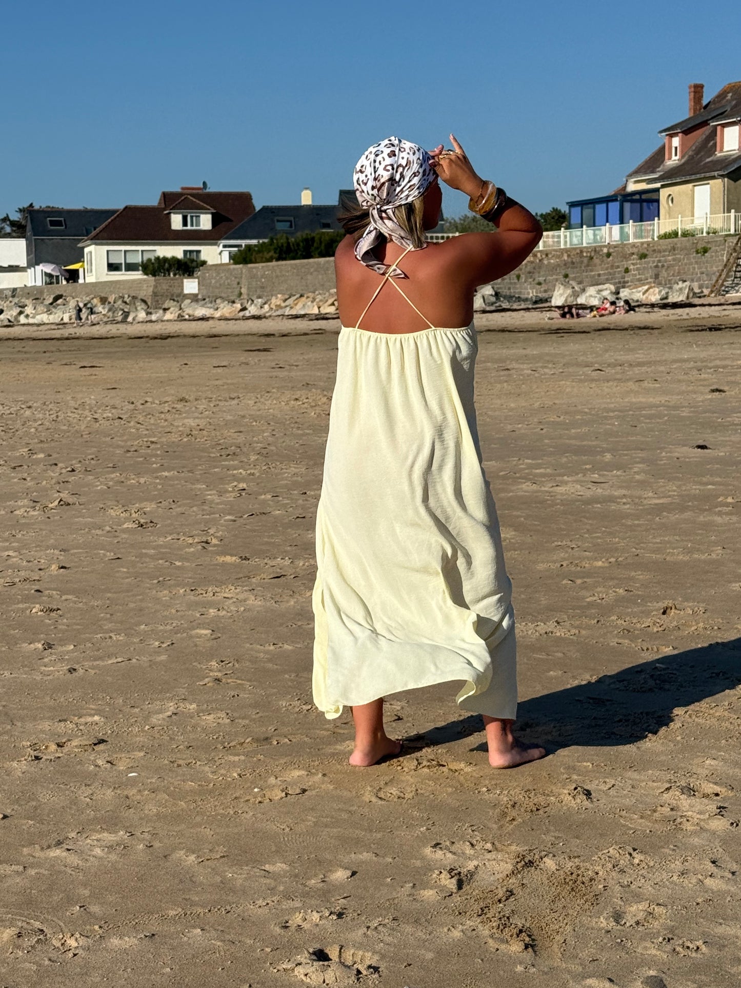 Robe longue fluide croisé