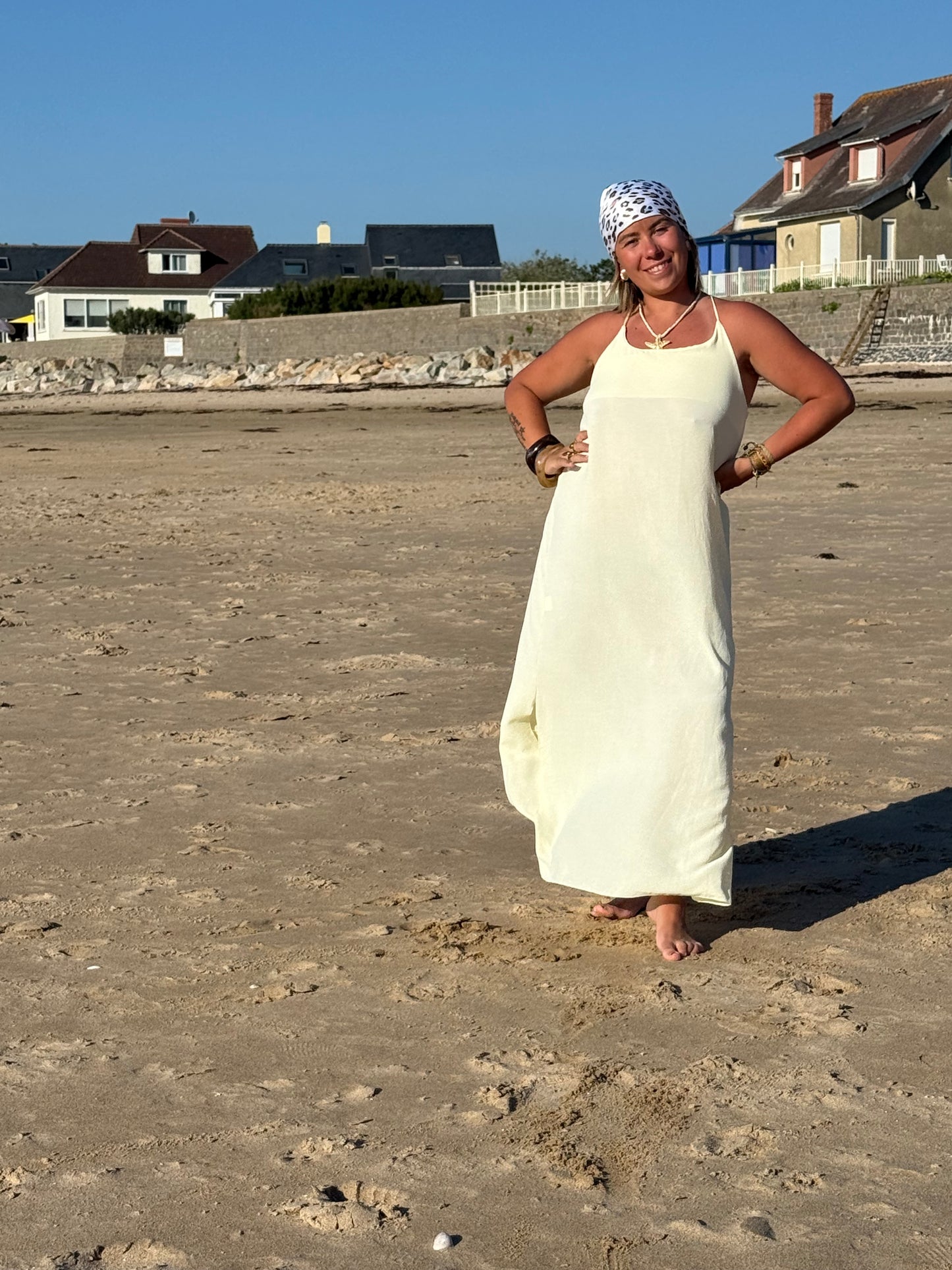 Robe longue fluide croisé