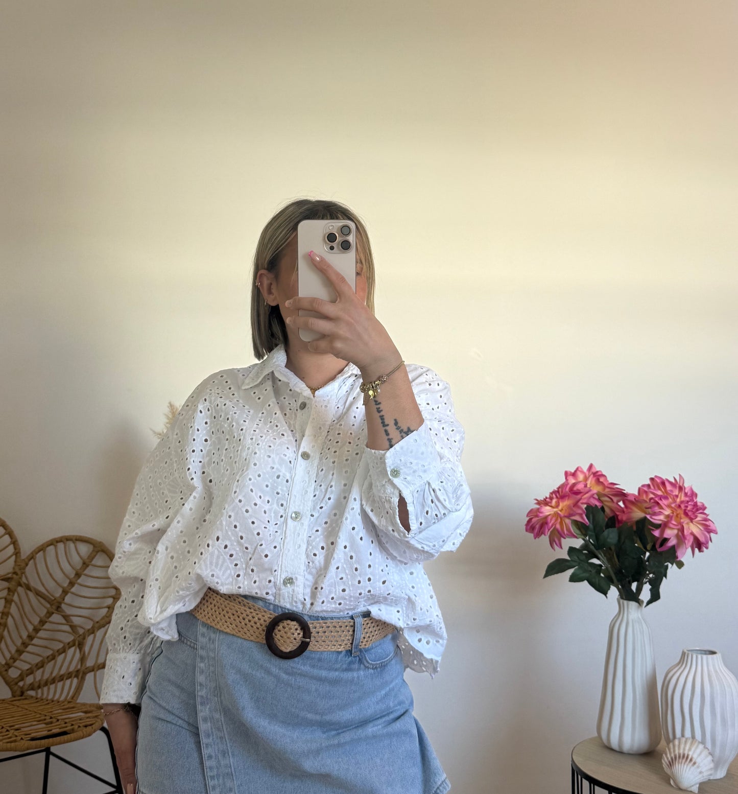 Chemise broderie anglaise