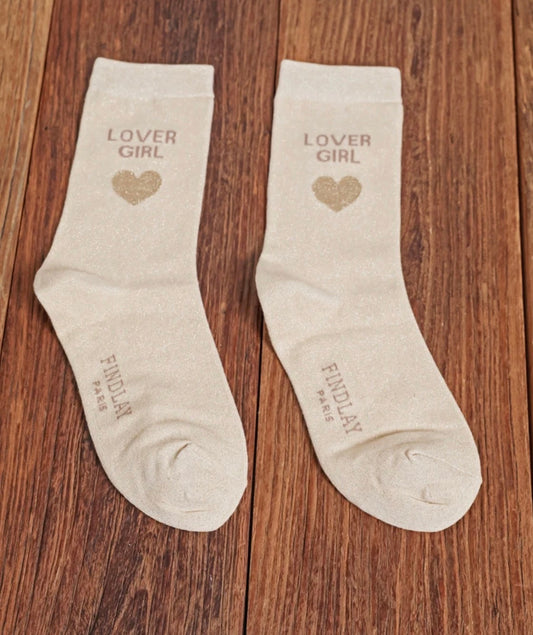 Chaussettes à paillettes "Lover Girl"