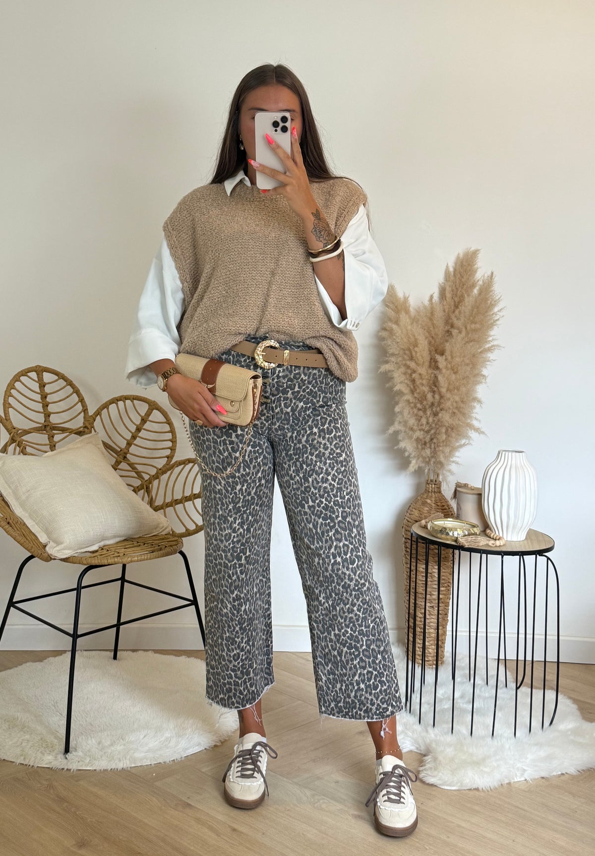 Pull sans manches en laine