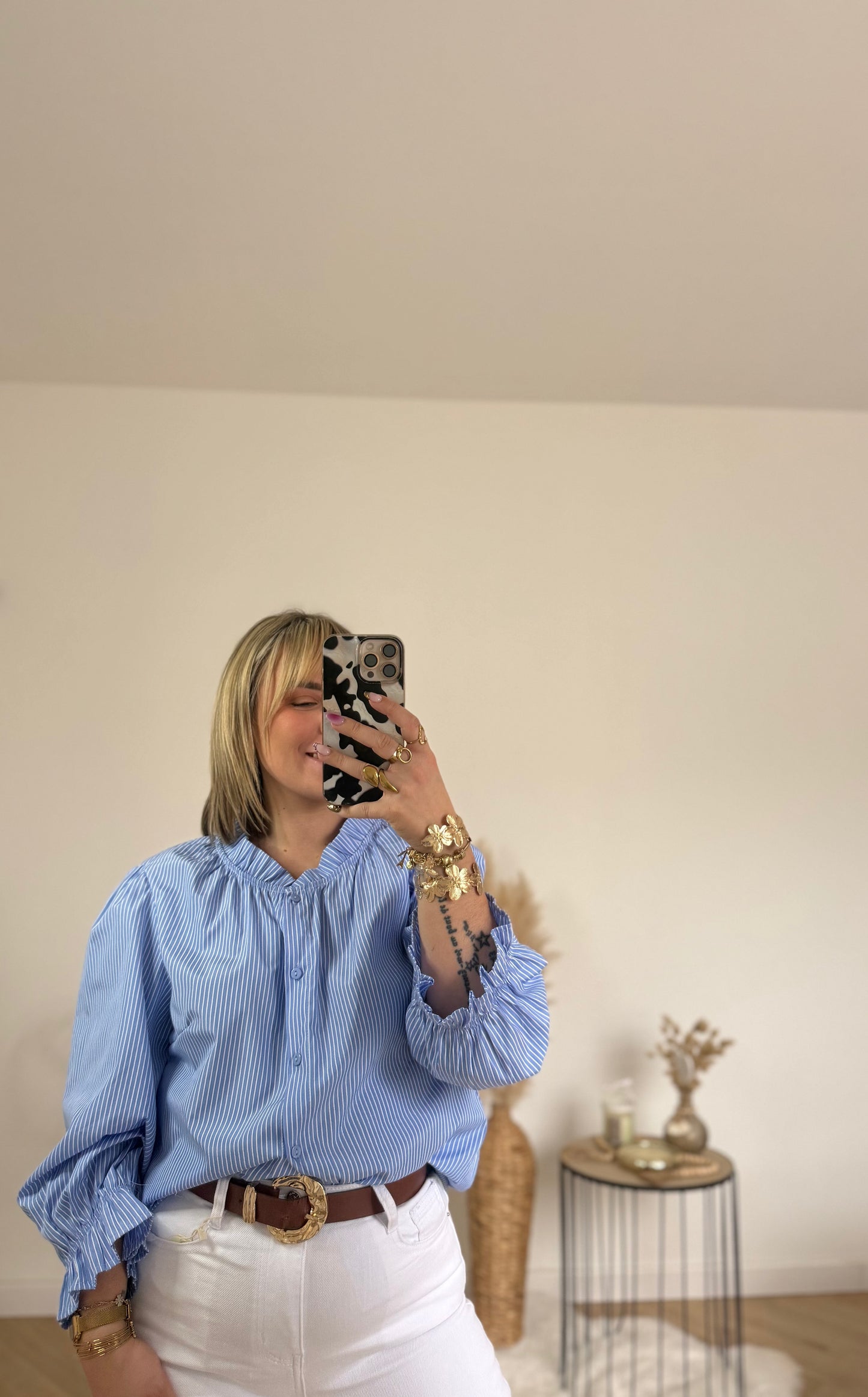 CHEMISE COL VICTORIEN GRANDE TAILLE