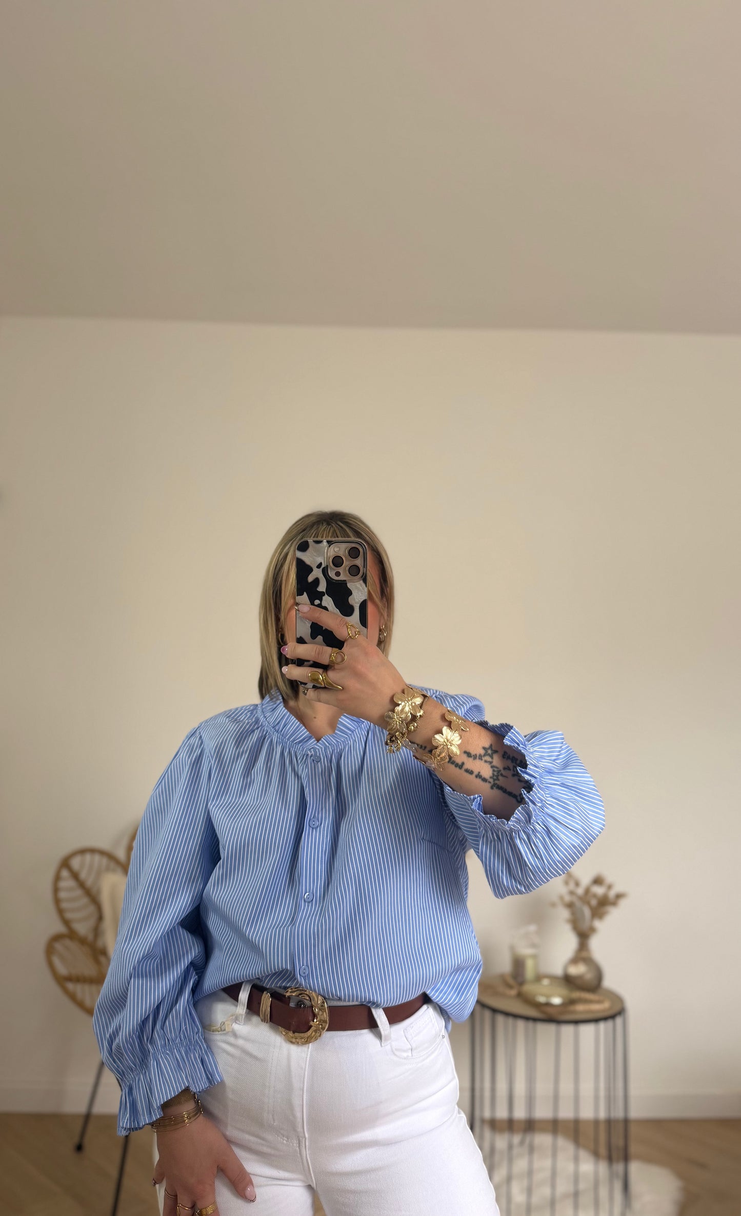 CHEMISE COL VICTORIEN GRANDE TAILLE