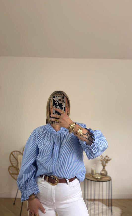 CHEMISE COL VICTORIEN GRANDE TAILLE