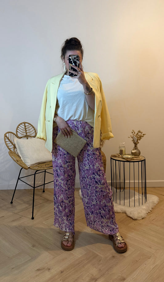 PANTALON FLUIDE FLEURIE