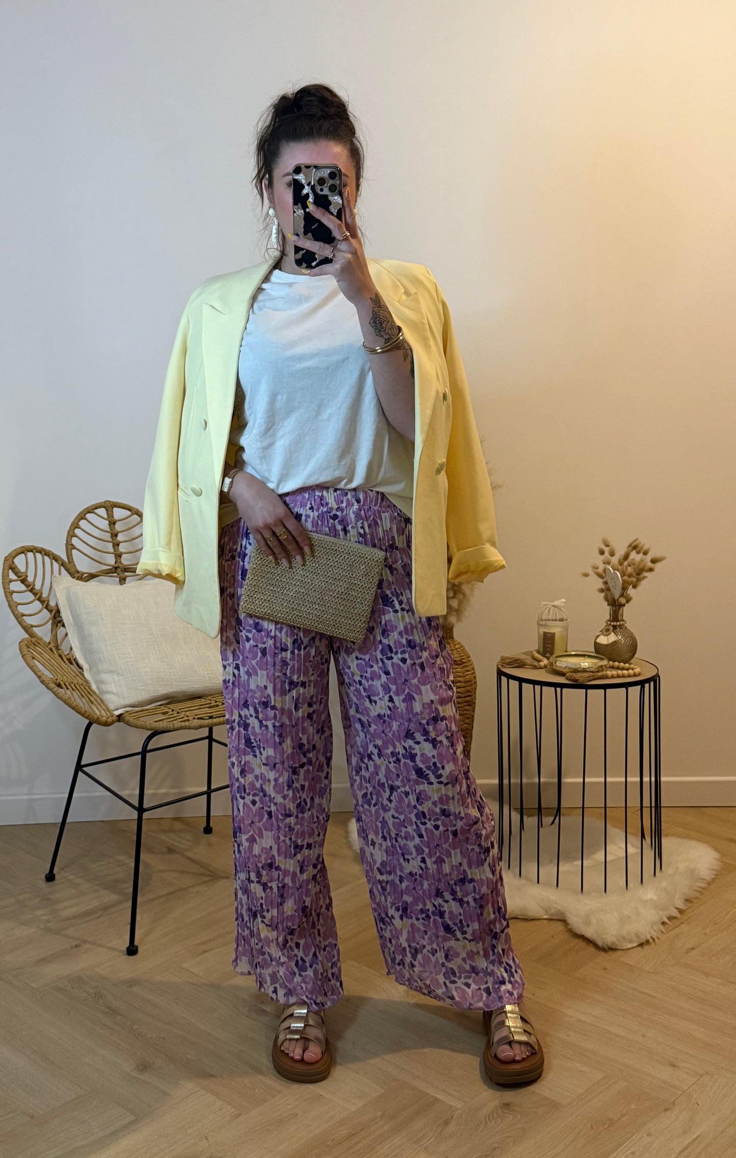 PANTALON FLUIDE FLEURIE