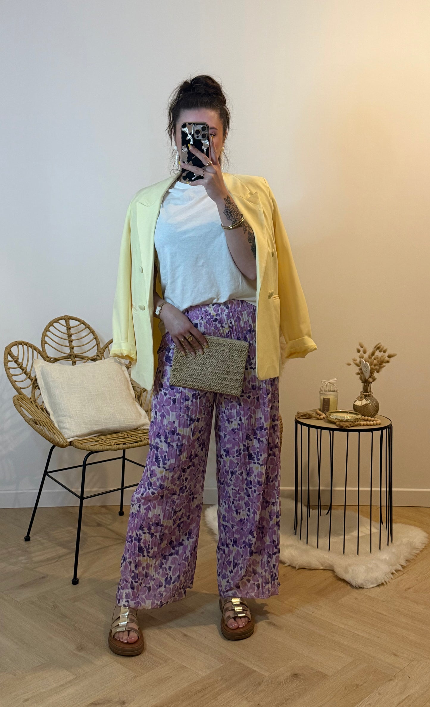 PANTALON FLUIDE FLEURIE