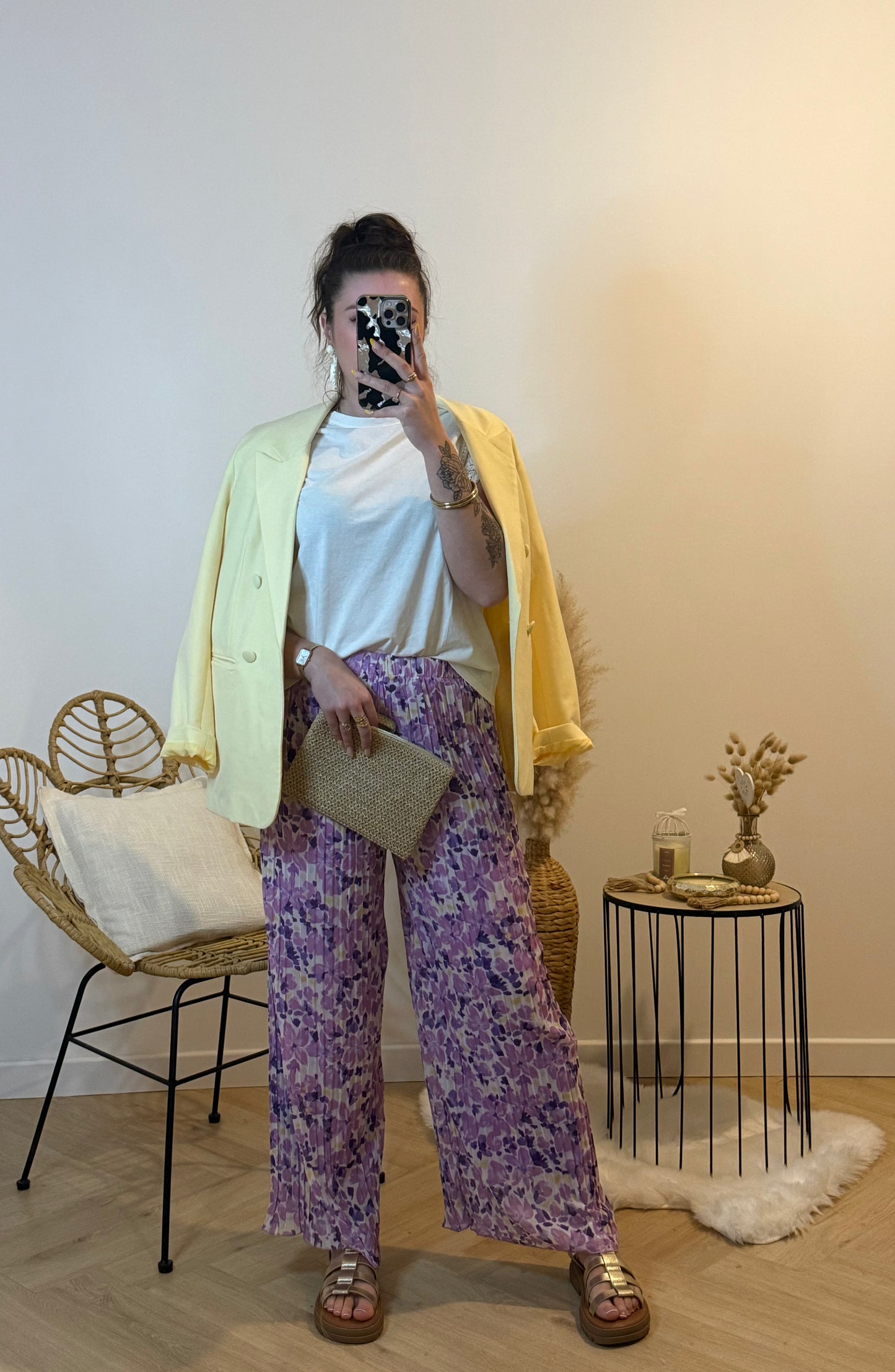 PANTALON FLUIDE FLEURIE