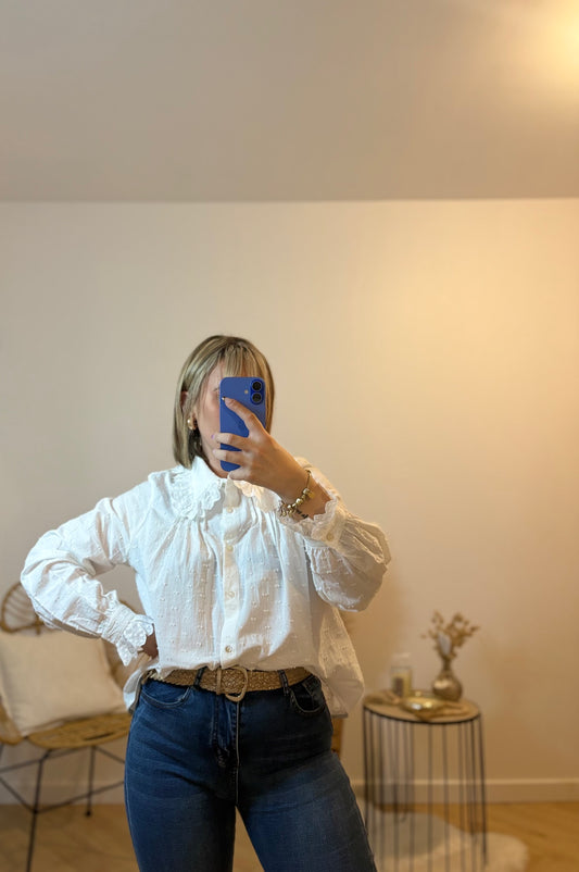 CHEMISE COL CLAUDINE