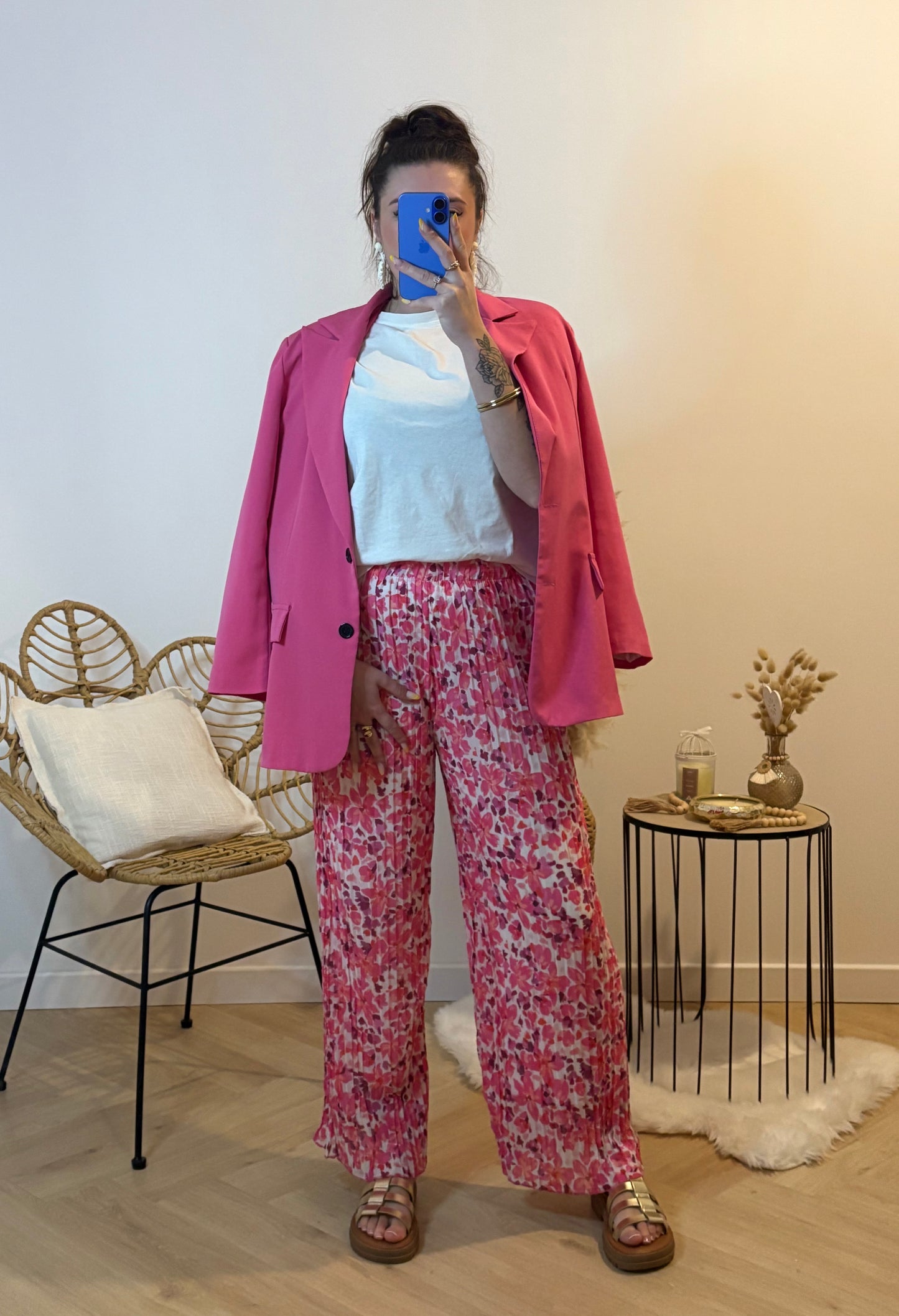 PANTALON FLUIDE FLEURIE