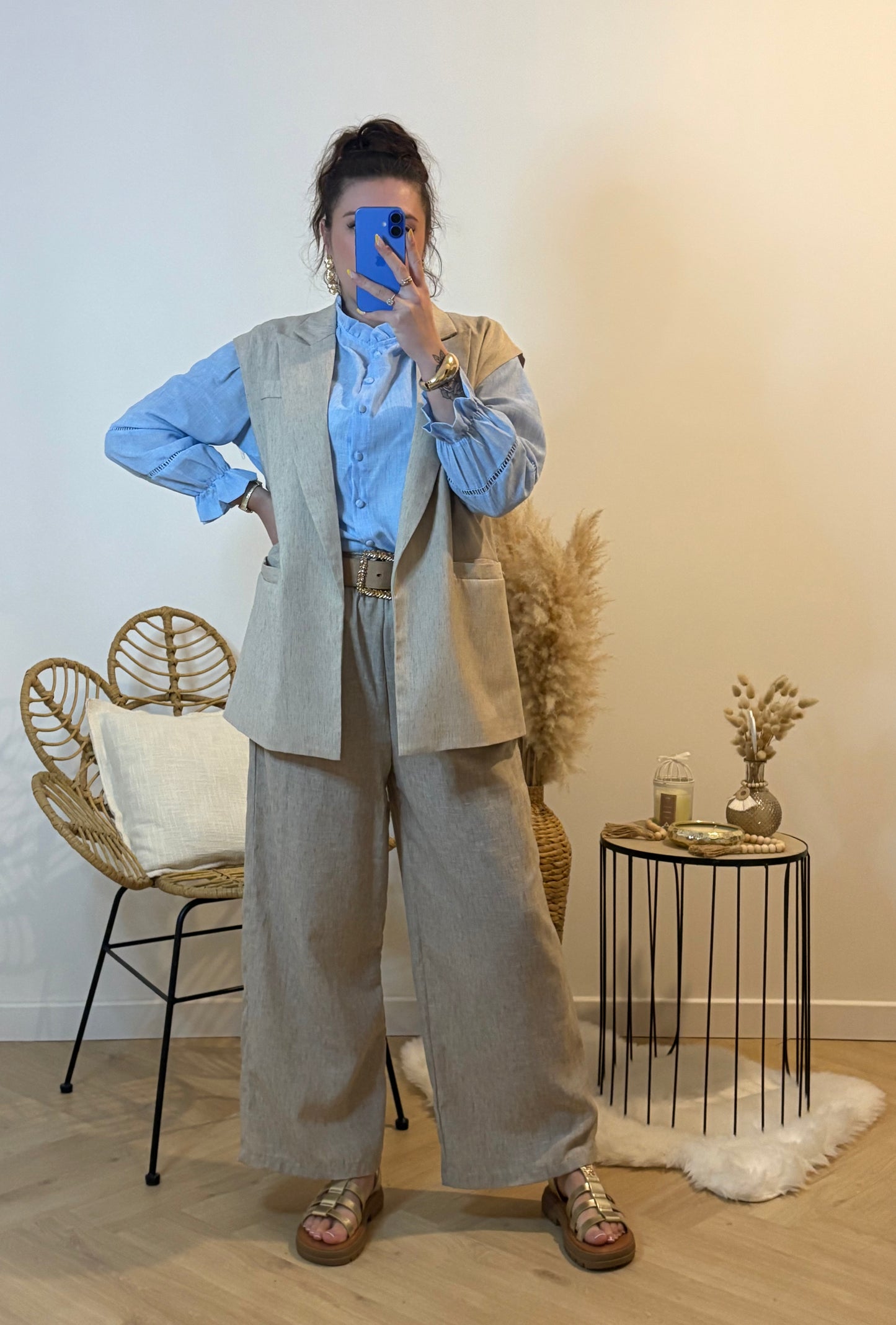 PANTALON LARGE GRANDE TAILLE