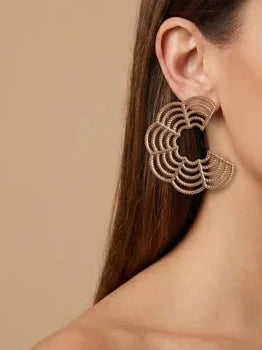 Boucle d'oreille demi fleurs